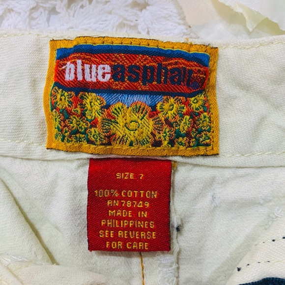 YELLOW TIE DYE DISTRESSED DENIM MINI SKIRT OMBRE SLANT POCKETS RAW HEM - Picture 10 of 11